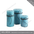 wholesale giant blue color pillar candles